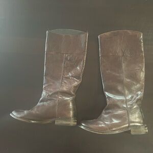 MIA Brown Leather Tall Riding Boots 8.5